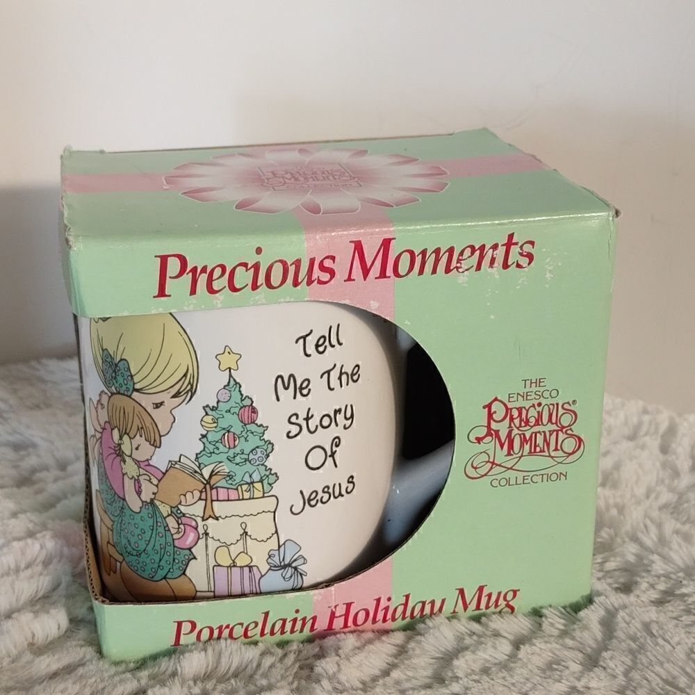 Vtg. 1994 Precious Moments Porcelain Christmas Mug
